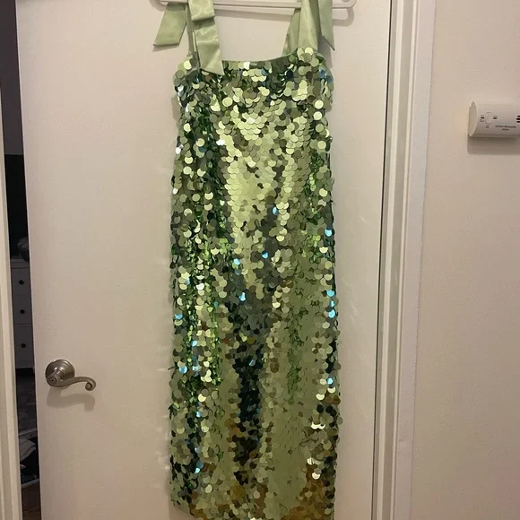 Tuckernuck mint chip sequin Roxy dress - Picture 2 of 4